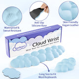 blue Cloud Tenkeyless / Full Size Wrist Rest Set - Cute PU Leather Palm Support for Laptop and Desktop Use blue Cloud Tenkeyless / Full Size Wrist Rest Set - Cute PU Leather Palm Support for Laptop and Desktop Use