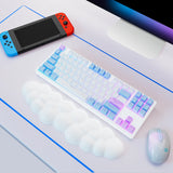 white Cloud Keyboard Wrist Rest with PU Leather Memory Foam For Computer and Laptop - Cute Arm Rest for Palm Support white Cloud Keyboard Wrist Rest with PU Leather Memory Foam For Computer and Laptop - Cute Arm Rest for Palm Support
