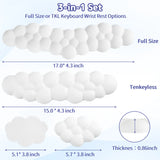 white Cloud Wrist Rest Keyboard And Mouse Set with PU Leather Memory Foam For Computer and Laptop - Cute Arm Rest for Palm Support white Cloud Wrist Rest Keyboard And Mouse Set with PU Leather Memory Foam For Computer and Laptop - Cute Arm Rest for Palm Support