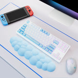blue Cloud Keyboard Wrist Rest with PU Leather Memory Foam For Computer and Laptop - Cute Arm Rest for Palm Support blue Cloud Keyboard Wrist Rest with PU Leather Memory Foam For Computer and Laptop - Cute Arm Rest for Palm Support