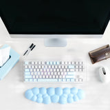 blue Cloud Keyboard Wrist Rest with PU Leather Memory Foam For Computer and Laptop - Cute Arm Rest for Palm Support blue Cloud Keyboard Wrist Rest with PU Leather Memory Foam For Computer and Laptop - Cute Arm Rest for Palm Support
