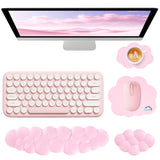 pink Cute 4-in-1 Ergonomic Cloud Wrist Rest Set – Memory Foam PU Leather for Laptop & Computer with Pain Relief and Anti-Slip Comfort pink Cute 4-in-1 Ergonomic Cloud Wrist Rest Set – Memory Foam PU Leather for Laptop & Computer with Pain Relief and Anti-Slip Comfort