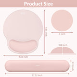 pink Gel Memory Foam Ergonomic Wrist Rest Set for Keyboard & Mouse – Apricot Curved Support, Non-Slip Base & Coaster (Office & Gaming) pink Gel Memory Foam Ergonomic Wrist Rest Set for Keyboard & Mouse – Apricot Curved Support, Non-Slip Base & Coaster (Office & Gaming)