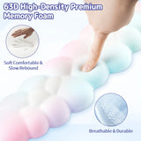 rainbow Cloud Tenkeyless / Full Size Wrist Rest Set - Cute PU Leather Palm Support for Laptop and Desktop Use rainbow Cloud Tenkeyless / Full Size Wrist Rest Set - Cute PU Leather Palm Support for Laptop and Desktop Use