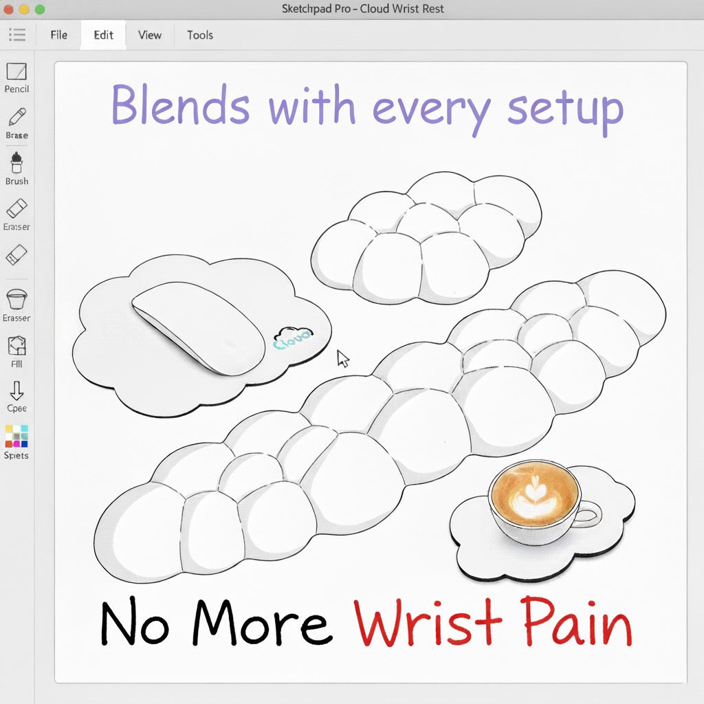 Sushret Cloud Wrist Rest Blends with Every Setup No More Wrist Pain