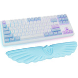 blue Angel Wing Cloud Keyboard Wrist Rest With Soft Leather Memory Foam Keyboard Wrist Support for Pain Relief