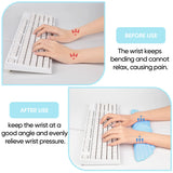 blue Angel Wing Cloud Keyboard Wrist Rest With Soft Leather Memory Foam Keyboard Wrist Support for Pain Relief