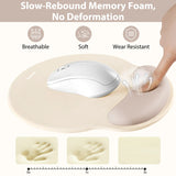 apricot Gel Memory Foam Ergonomic Wrist Rest Set for Keyboard & Mouse – Apricot Curved Support, Non-Slip Base & Coaster (Office & Gaming)