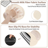 apricot Gel Memory Foam Ergonomic Wrist Rest Set for Keyboard & Mouse – Apricot Curved Support, Non-Slip Base & Coaster (Office & Gaming)