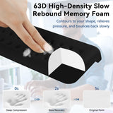 black Memory Foam L-Shaped Elbow Rest for Desk Edge – Ergonomic Arm & Forearm Support, Non-Slip (2-Pack)