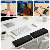 black Memory Foam L-Shaped Elbow Rest for Desk Edge – Ergonomic Arm & Forearm Support, Non-Slip (2-Pack)