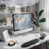 black Cloud Tenkeyless / Full Size Wrist Rest Set - Cute PU Leather Palm Support for Laptop and Desktop Use