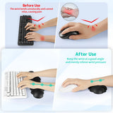 black Cloud Tenkeyless / Full Size Wrist Rest Set - Cute PU Leather Palm Support for Laptop and Desktop Use