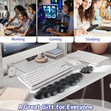 black Cloud Tenkeyless / Full Size Wrist Rest Set - Cute PU Leather Palm Support for Laptop and Desktop Use