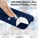 blue Memory Foam L-Shaped Elbow Rest for Desk Edge – Ergonomic Arm & Forearm Support, Non-Slip (2-Pack)