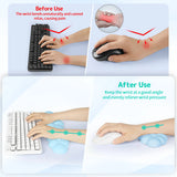 blue Cloud Tenkeyless / Full Size Wrist Rest Set - Cute PU Leather Palm Support for Laptop and Desktop Use