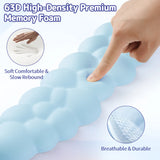 blue Cloud Tenkeyless / Full Size Wrist Rest Set - Cute PU Leather Palm Support for Laptop and Desktop Use