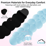 blue Cute 4-in-1 Ergonomic Cloud Wrist Rest Set – Memory Foam PU Leather for Laptop & Computer with Pain Relief and Anti-Slip Comfort