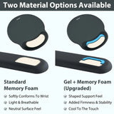 charcoal Gel Memory Foam Ergonomic Wrist Rest Set for Keyboard & Mouse – Apricot Curved Support, Non-Slip Base & Coaster (Office & Gaming)