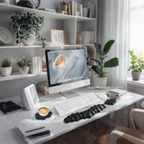black Cloud Wrist Rest Keyboard And Mouse Set with PU Leather Memory Foam For Computer and Laptop - Cute Arm Rest for Palm Support