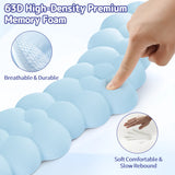 blue Cloud Wrist Rest Keyboard And Mouse Set with PU Leather Memory Foam For Computer and Laptop - Cute Arm Rest for Palm Support