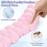pink Cloud Wrist Rest Keyboard And Mouse Set with PU Leather Memory Foam For Computer and Laptop - Cute Arm Rest for Palm Support
