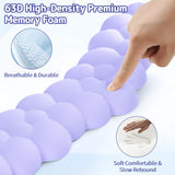 purple Cloud Wrist Rest Keyboard And Mouse Set with PU Leather Memory Foam For Computer and Laptop - Cute Arm Rest for Palm Support