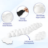 white Cloud Wrist Rest Keyboard And Mouse Set with PU Leather Memory Foam For Computer and Laptop - Cute Arm Rest for Palm Support