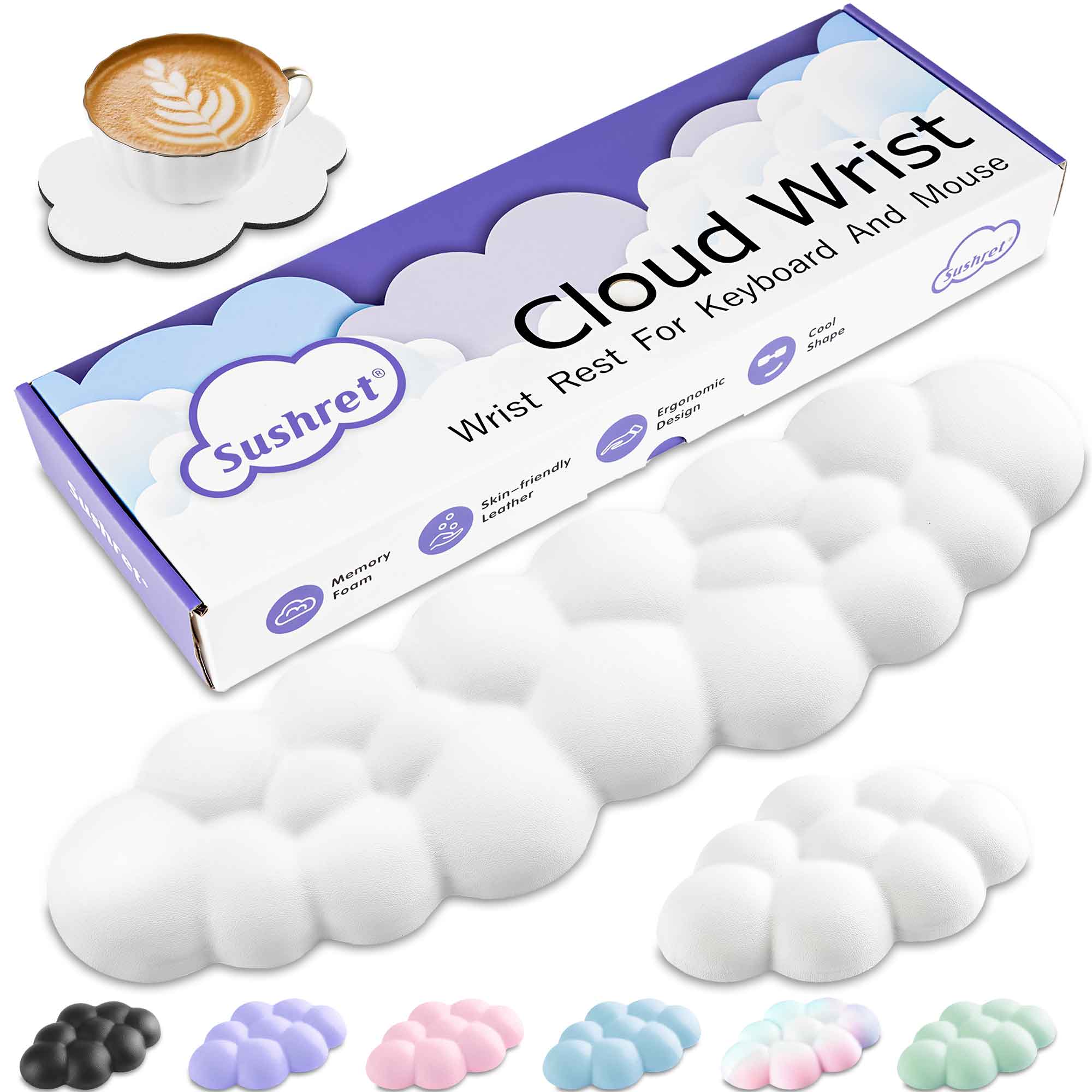 Cloud Tenkeyless Keyboard Mouse Wrist Rest