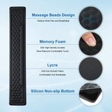 black fabric Ergonomic Mouse Pad and Keyboard Wrist Rest Set with Coaster with Memory Foam For Computer and Laptop - Message Beads Carpal Tunnel Wrist Support