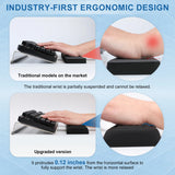 black fabric Ergonomic Mouse Pad and Keyboard Wrist Rest Set with Coaster with Memory Foam For Computer and Laptop - Message Beads Carpal Tunnel Wrist Support