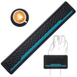 black fabric Ergonomic Mouse Pad and Keyboard Wrist Rest Set with Coaster with Memory Foam For Computer and Laptop - Message Beads Carpal Tunnel Wrist Support