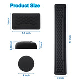 black fabric Ergonomic Mouse Pad and Keyboard Wrist Rest Set with Coaster with Memory Foam For Computer and Laptop - Message Beads Carpal Tunnel Wrist Support