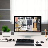 black fabric Ergonomic Mouse Pad and Keyboard Wrist Rest Set with Coaster with Memory Foam For Computer and Laptop - Message Beads Carpal Tunnel Wrist Support