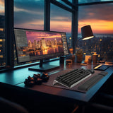 black fabric Ergonomic Mouse Pad and Keyboard Wrist Rest Set with Coaster with Memory Foam For Computer and Laptop - Message Beads Carpal Tunnel Wrist Support