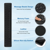 black leather Ergonomic Mouse Pad and Keyboard Wrist Rest Set with Coaster with Memory Foam For Computer and Laptop - Message Beads Carpal Tunnel Wrist Support