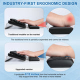 black leather Ergonomic Mouse Pad and Keyboard Wrist Rest Set with Coaster with Memory Foam For Computer and Laptop - Message Beads Carpal Tunnel Wrist Support