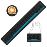 black leather Ergonomic Mouse Pad and Keyboard Wrist Rest Set with Coaster with Memory Foam For Computer and Laptop - Message Beads Carpal Tunnel Wrist Support
