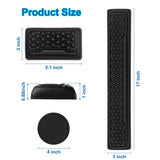 black leather Ergonomic Mouse Pad and Keyboard Wrist Rest Set with Coaster with Memory Foam For Computer and Laptop - Message Beads Carpal Tunnel Wrist Support