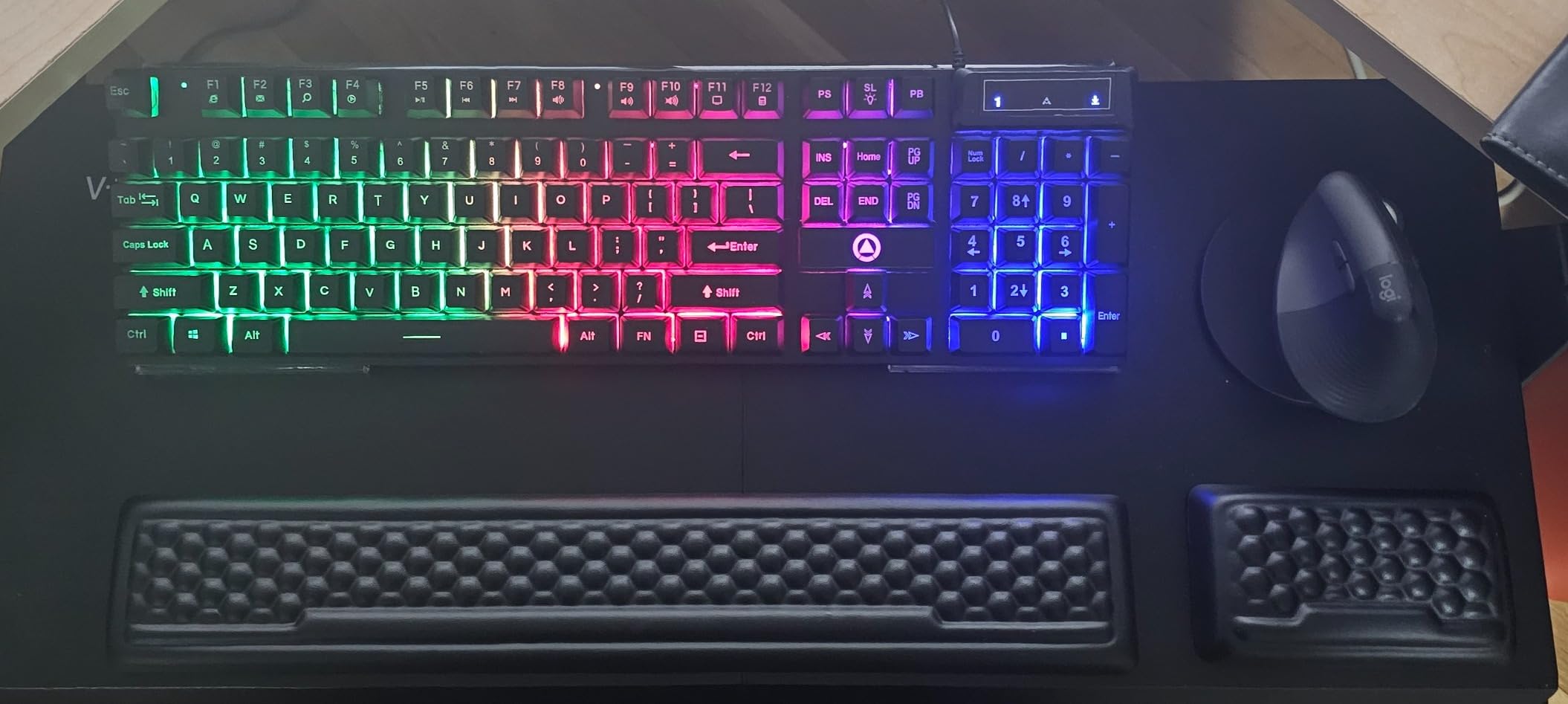 Ergonomic Mouse Pad and Keyboard Wrist Rest Set with Coaster with Memory Foam For Computer and Laptop - Message Beads Carpal Tunnel Wrist Support