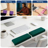green Memory Foam L-Shaped Elbow Rest for Desk Edge – Ergonomic Arm & Forearm Support, Non-Slip (2-Pack)