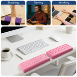pink Memory Foam L-Shaped Elbow Rest for Desk Edge – Ergonomic Arm & Forearm Support, Non-Slip (2-Pack)