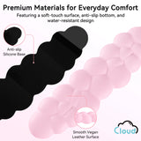 pink Cute 4-in-1 Ergonomic Cloud Wrist Rest Set – Memory Foam PU Leather for Laptop & Computer with Pain Relief and Anti-Slip Comfort