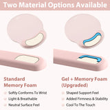 pink Gel Memory Foam Ergonomic Wrist Rest Set for Keyboard & Mouse – Apricot Curved Support, Non-Slip Base & Coaster (Office & Gaming)