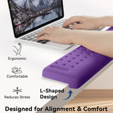 purple Memory Foam L-Shaped Elbow Rest for Desk Edge – Ergonomic Arm & Forearm Support, Non-Slip (2-Pack)