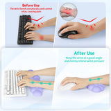 purple Cloud Tenkeyless / Full Size Wrist Rest Set - Cute PU Leather Palm Support for Laptop and Desktop Use