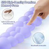 purple Cloud Tenkeyless / Full Size Wrist Rest Set - Cute PU Leather Palm Support for Laptop and Desktop Use