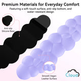 purple Cute 4-in-1 Ergonomic Cloud Wrist Rest Set – Memory Foam PU Leather for Laptop & Computer with Pain Relief and Anti-Slip Comfort