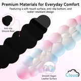 rainbow Cute 4-in-1 Ergonomic Cloud Wrist Rest Set – Memory Foam PU Leather for Laptop & Computer with Pain Relief and Anti-Slip Comfort