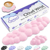 pink Cloud Tenkeyless / Full Size Wrist Rest Set - Cute PU Leather Palm Support for Laptop and Desktop Use